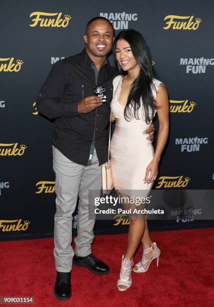 Actor Walter Jones and Mary David attend the premiere of "Making Fun: The Story Of Funko" at TCL Chinese 6 Theatres on January 22, 2018 in Hollywood,...