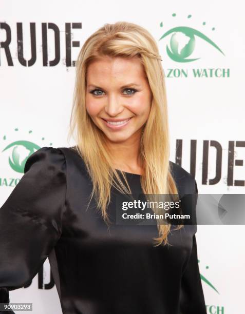 Actress Sonia Rockwell arrives for the screening of the film 'CRUDE' at Harmony Gold Theatre on September 17, 2009 in Los Angeles, California.