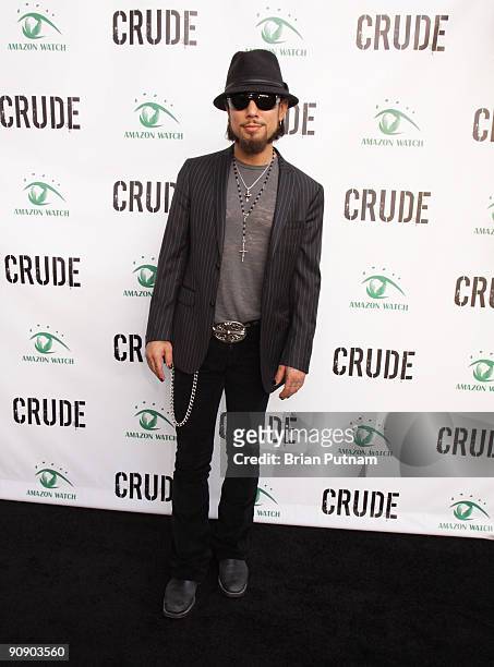 Musician Dave Navarro arrives for the screening of the film 'CRUDE' at Harmony Gold Theatre on September 17, 2009 in Los Angeles, California.