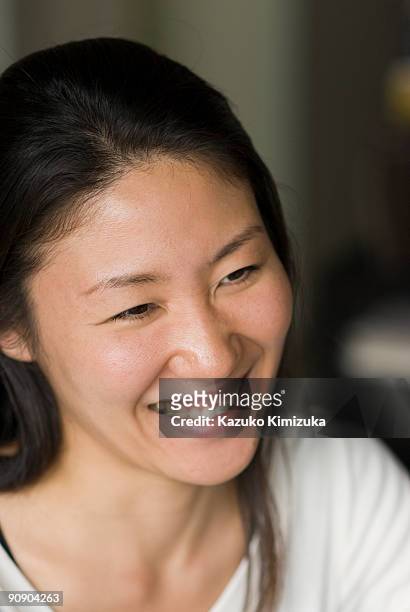 young woman portrait,close up - kazuko kimizuka ストックフォトと画像