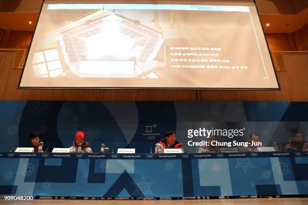 President of the PyeongChang Organizing Committee for the 2018 Olympic , Lee Hee-Beom attends the briefing for Opening and Closing ceremony at the...