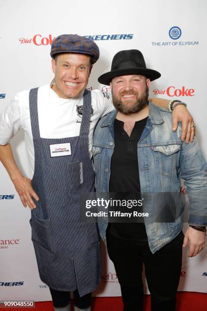 Top Chef Brian Malarkey and recording artist Ryan Innes attend ChefDance on January 22, 2018 in Park City, Utah.