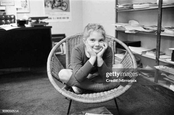 Seven year old child actress Drew Barrymore, the young star of the film E.T, 26th November 1982.