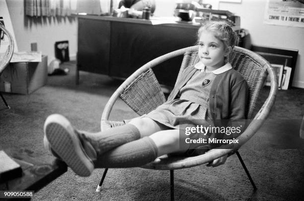 Seven year old child actress Drew Barrymore, the young star of the film E.T, 26th November 1982.