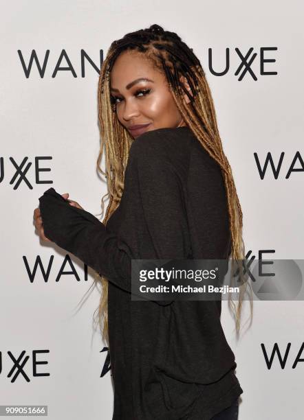 Meagan Good attends the WanderLuxxe House with Apex Social Club and Tesla presents A BOY. A GIRL. AND A DREAM Premiere Party featuring Casamigos...