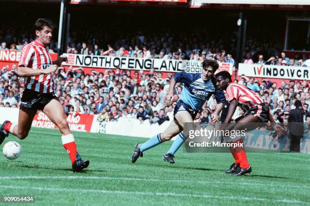 Sunderland 2-1 Middlesbrough, Division Two league match at Roker Park, Sunday 27th August 1989. Bernie Slaven, Gary Bennett.