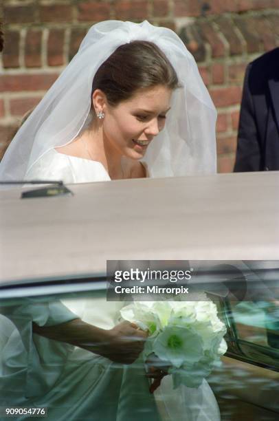 The wedding day of designer Samantha Shaw. Samantha Shaw designed the wedding dress for Sophie Rhys-Jones, 27th May 1999.