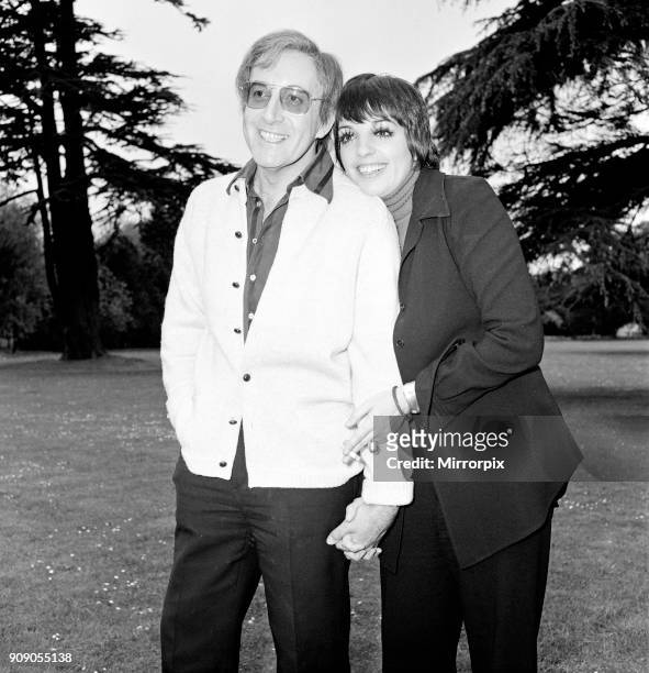 The happy couple, Liza Minnelli and Peter Sellers photographed at Shepperton Studios. The pair talked of their plans to marry. 22nd May 1973.
