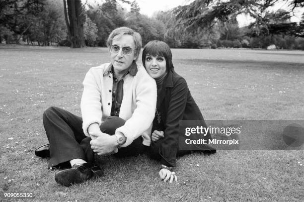 The happy couple, Liza Minnelli and Peter Sellers photographed at Shepperton Studios. The pair talked of their plans to marry. 22nd May 1973.