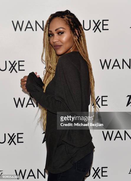 Meagan Good attends the WanderLuxxe House with Apex Social Club and Tesla presents A BOY. A GIRL. AND A DREAM Premiere Party featuring Casamigos...