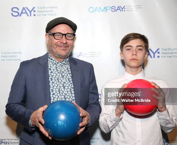 Terry Kinney and son Carson Lincoln Kinney attend the Paul Rudd hosts the Sixth Annual Paul Rudd All Star Bowling Benefit for on January 22, 2018 at...