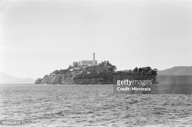 Alcatraz Island and prison in San Francisco Bay. September 1979 The prison was originally built by the US Army in 1910 and handed over to the United...