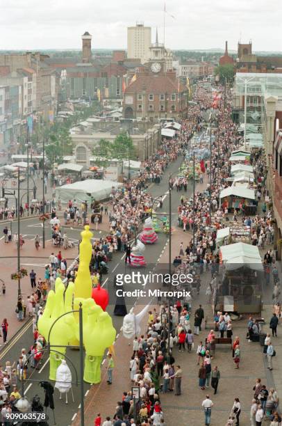 Community Carnival at Stockton High Street, part of the Stockton Festival, 2nd August 1997.