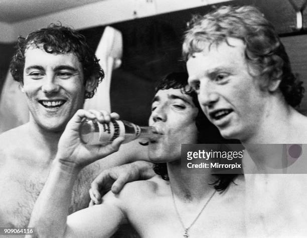 Liverpool 3 v Saint-Etienne 1 European Cup Quarter-finals 2nd leg At Anfield. Ray kennedy with goal scores Kevin Keegan and Super-sub David...