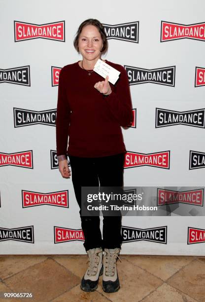 Jorja Fox attends the 'Roll With Me' premiere at the 2018 Slamdance Film Festival at Treasure Mountain Inn on January 22, 2018 in Park City, Utah.