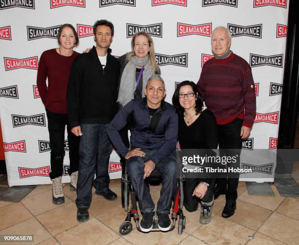 The cast and crew of 'Roll With Me' attend the 'Roll With Me' premiere at the 2018 Slamdance Film Festival at Treasure Mountain Inn on January 22,...