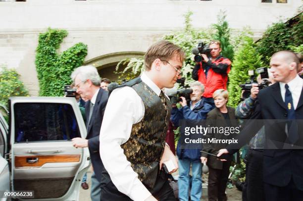 Mark Bosnich arrives for wedding to Sarah Jarret at Coombe Abbey Hotel, Coventry, Friday 4th June 1999. The Manchester United goalkeeper, made it to...