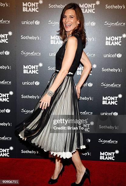 Perrey Reeves attends Montblanc Celebrity Auction And Dinner Benefitting UNICEF at Four Seasons Hotel on September 17, 2009 in Beverly Hills,...