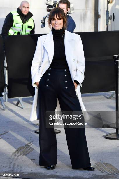 Caroline de Maigret is seen arriving at Chanel Fashion show during Paris Fashion Week : Haute Couture Spring/Summer 2018 on January 23, 2018 in...