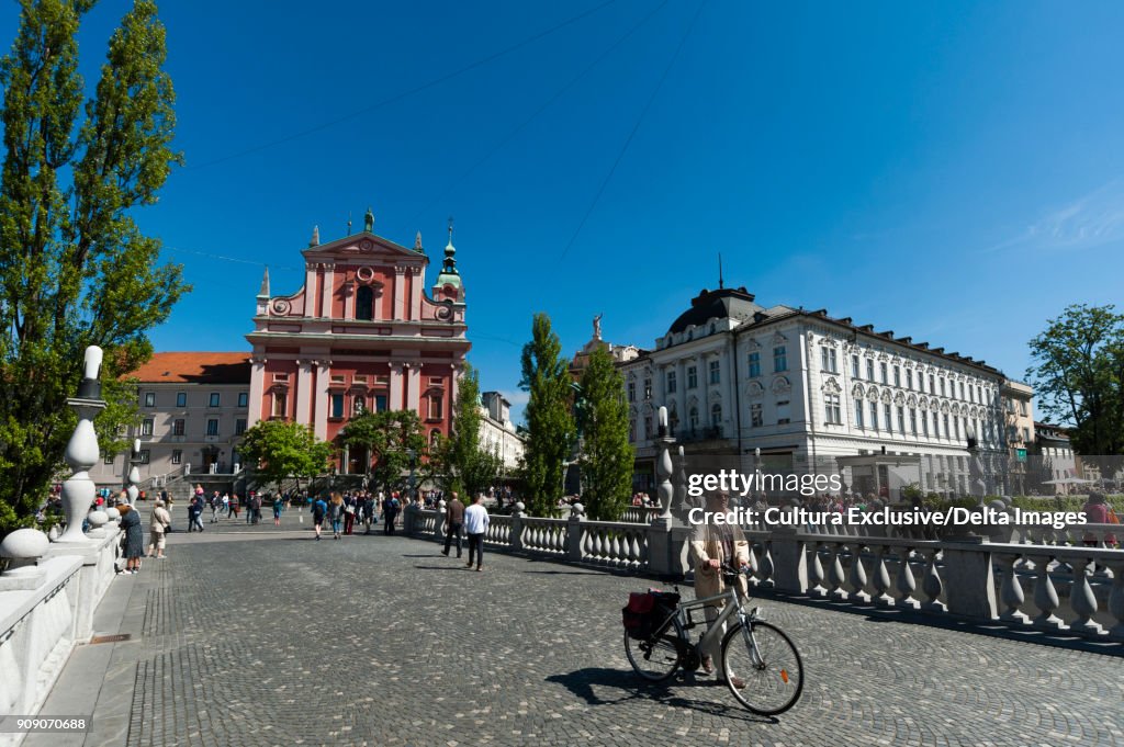 Franciscan Church of the Annunciation and Triple Bridge, Ljubljana, Brezovica Commune, Slovenia