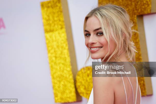 Margot Robbie arrives at the Australian Premiere of "I, Tonya" on January 23, 2018 in Sydney, Australia.