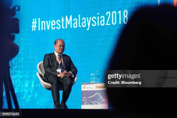 Shahril Ridza Ridzuan, chief executive officer of Lembaga Kumpulan Wang Simpanan Peker, listens during the Invest Malaysia conference in Kuala...