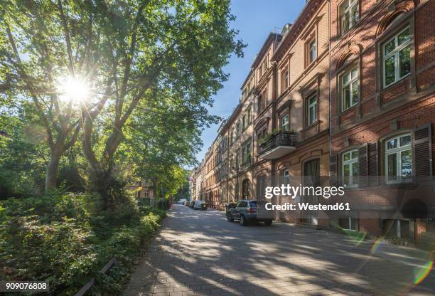 germany, hesse, wiesbaden, row of houses in city center - wiesbaden stock pictures, royalty-free photos & images