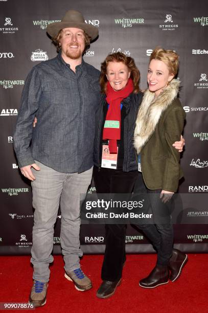 Noah Rosenthal, Nancy Stephens, and Jane Rosenthal attend the Whitewater Films Reception At The RAND Luxury Escape - 2018 Park City at The St. Regis...