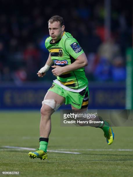 Mitch Eadie of Northampton Saints during the European Rugby Champions Cup match between Saracens and Northampton Saints at Allianz Park on January...