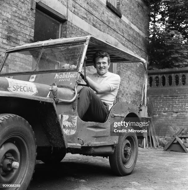 Liverpool goalkeeper Tommy Lawrence enjoying a round of golf at Leigh Golf Club ahead of his wedding. 14th July 1963.