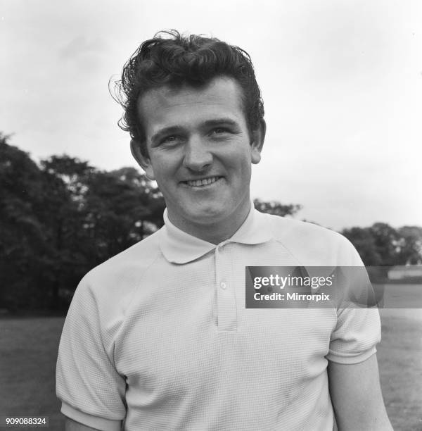 Liverpool goalkeeper Tommy Lawrence enjoying a round of golf at Leigh Golf Club ahead of his wedding. 14th July 1963.