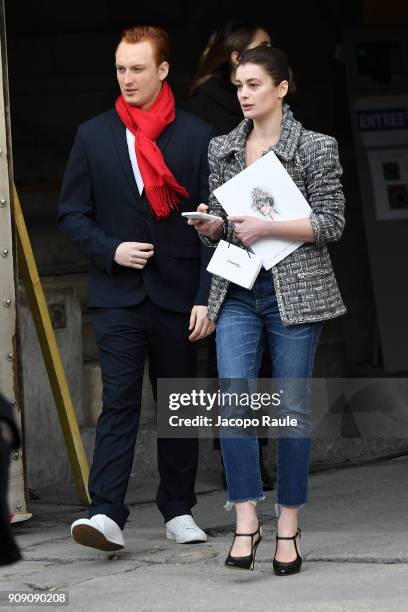 Aurelie Dupont is seen arriving at Chanel Fashion show during Paris Fashion Week : Haute Couture Spring/Summer 2018 on January 23, 2018 in Paris,...