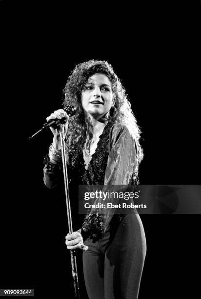 Gloria Estefan performing with Miami Sound Machine at Radio City Music Hall in New York City on July 26, 1988.