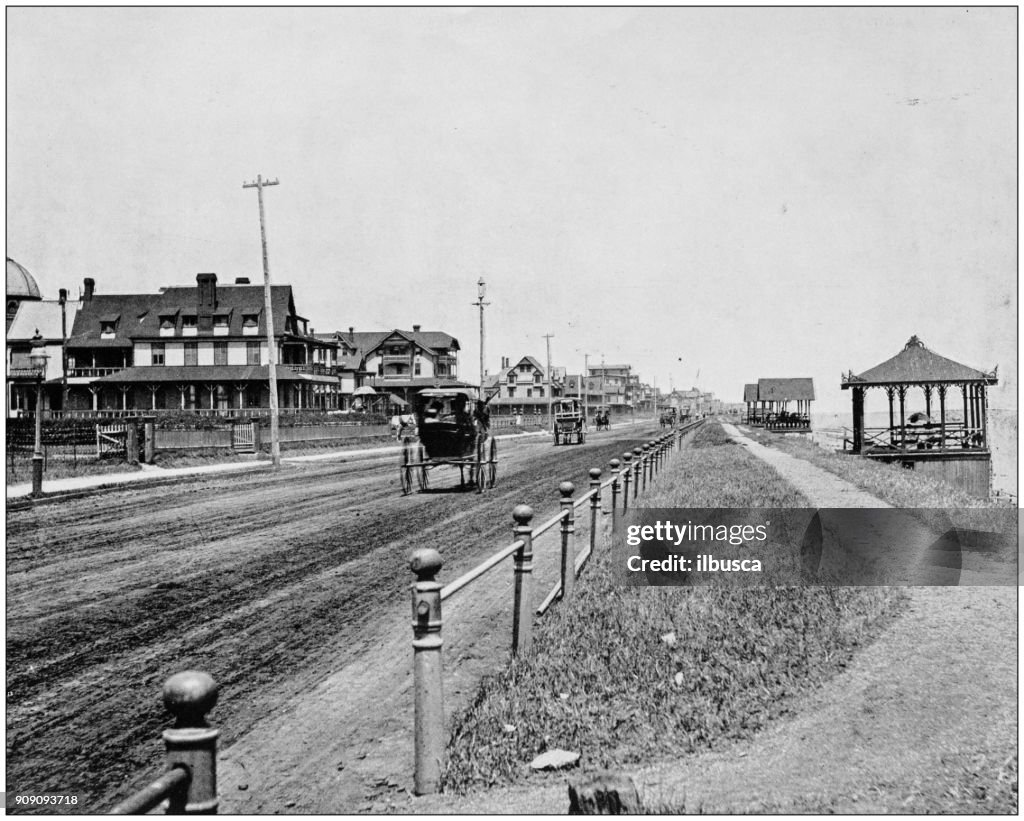 Antique photograph of World's famous sites: Ocean Avenue, Long Branch