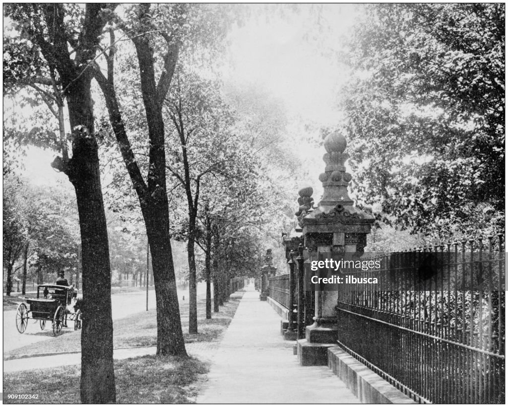 Antique photograph of World's famous sites: Euclid Avenue, Cleveland, Ohio
