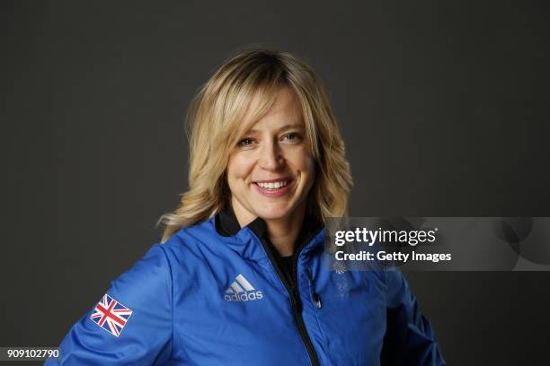 Jenny Jones poses during Team GB Kitting Out Ahead Of Pyeongchang 2018 Winter Olympic Games on January 22, 2018 in Stockport, England.