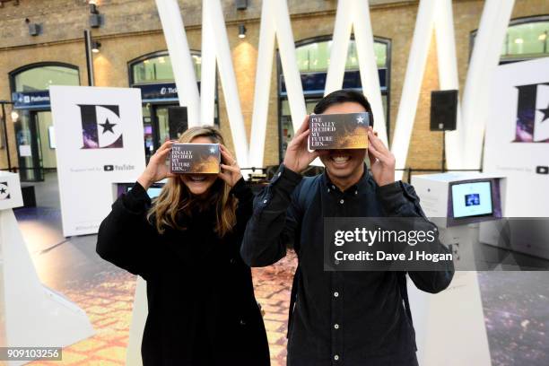 London commuters transported back to 1970's LA with the Elton John augmented reality experience supported by YouTube at Kings Cross Station on...