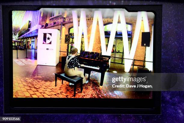 London commuters transported back to 1970's LA with the Elton John augmented reality experience supported by YouTube at Kings Cross Station on...