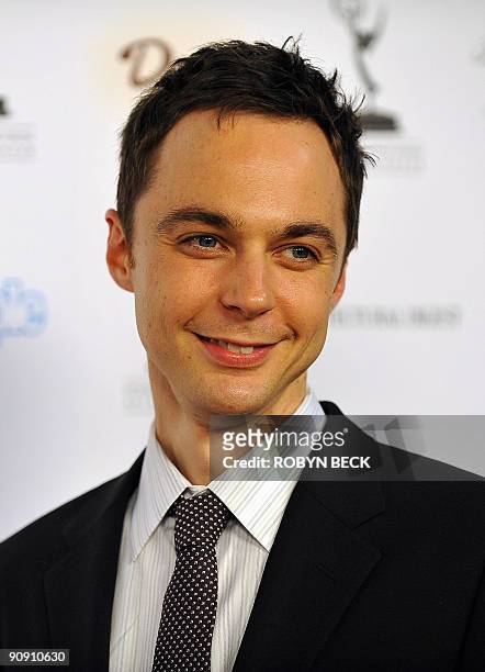 Actor Jim Parsons arrives for the 61st Primetime Emmy Awards outstanding performance nominees reception in West Hollywood, California on September...