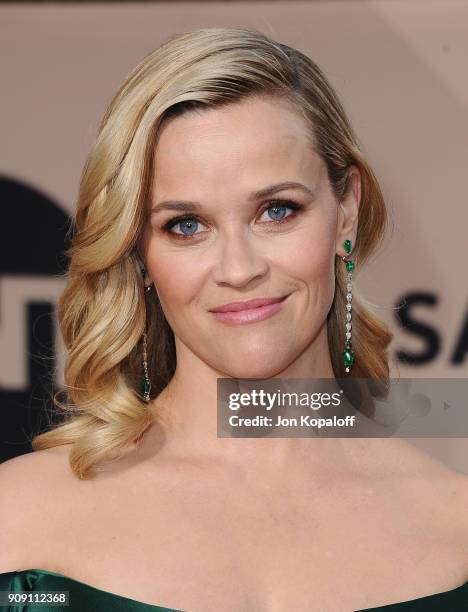 Actor Reese Witherspoon attends the 24th Annual Screen Actors Guild Awards at The Shrine Auditorium on January 21, 2018 in Los Angeles, California.