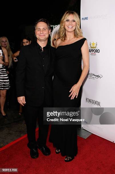 Heidi Klum and Niche Media CEO Jason Binn arrive to host Los Angeles Confidential magazine's annual pre-Emmy party held at a private residence on...