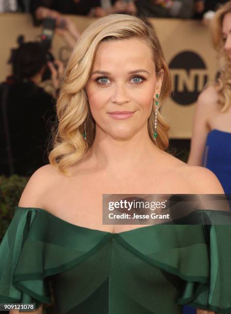 Actor Reese Witherspoon attends the 24th Annual Screen Actors Guild Awards at The Shrine Auditorium on January 21, 2018 in Los Angeles, California.