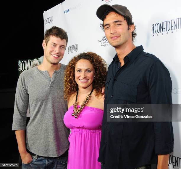 Max Lugavere, Sari Tuschman and Jason Silva arrive at Los Angeles Confidential magazine's annual pre-Emmy party, hosted by Heidi Klum and Niche Media...