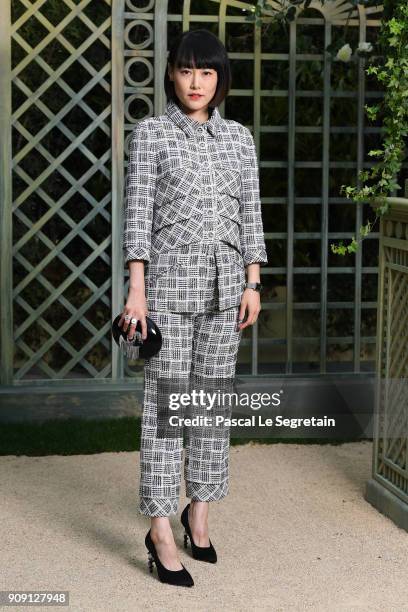 Rinko Kikuchi attends the Chanel Haute Couture Spring Summer 2018 show as part of Paris Fashion Week on January 23, 2018 in Paris, France.