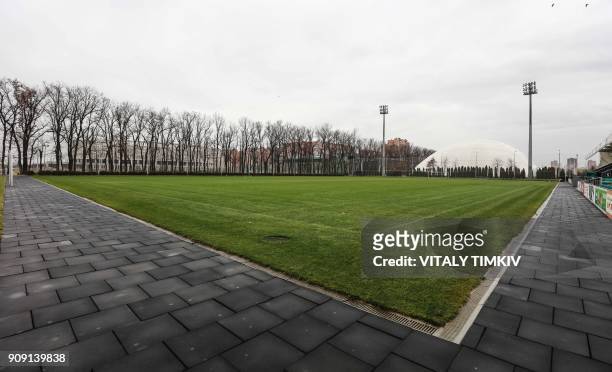 Picture taken on December 15, 2017 shows FC Krasnodar Academy which was chosen to be Spain's national football team's training camp for the 2018 FIFA...