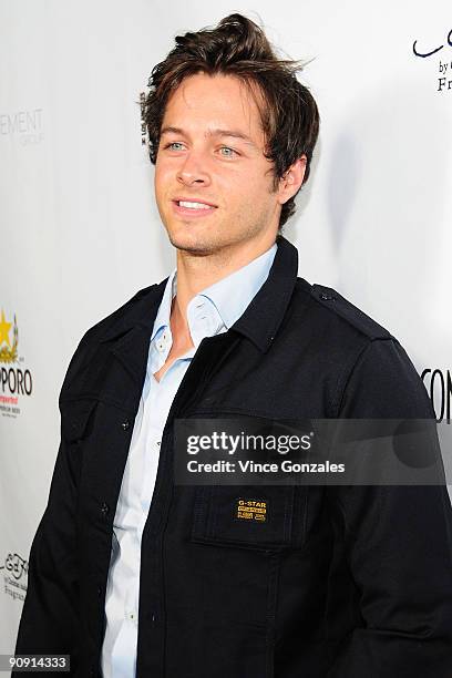 Blake Hood arrives at Los Angeles Confidential magazine's annual pre-Emmy party, hosted by Heidi Klum and Niche Media CEO Jason Binn, held at a...