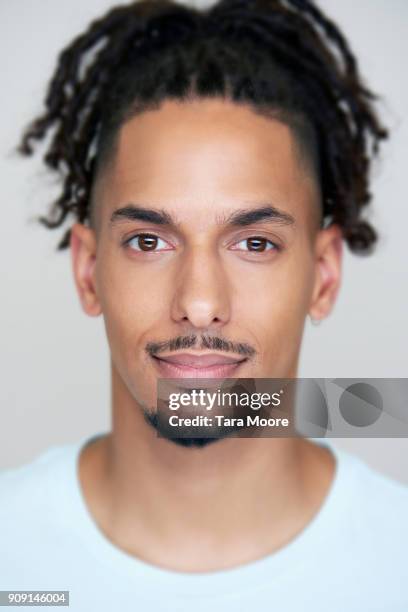 portrait of young urban man - goatee stockfoto's en -beelden