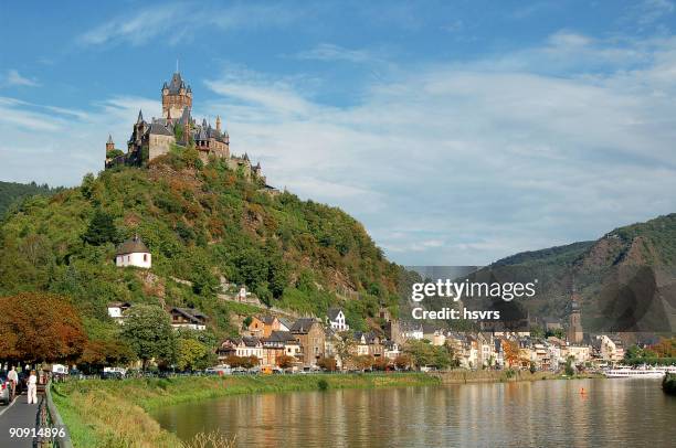 cochem at mosel river - cochem moselle stock pictures, royalty-free photos & images