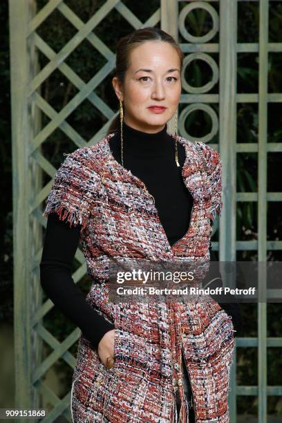 Harumi Klossowska de Rola attends the Chanel Haute Couture Spring Summer 2018 show as part of Paris Fashion Week on January 23, 2018 in Paris, France.