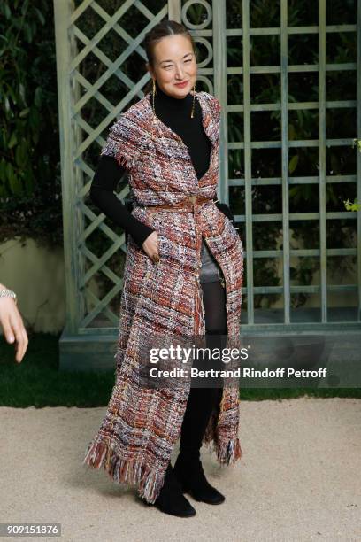 Harumi Klossowska de Rola attends the Chanel Haute Couture Spring Summer 2018 show as part of Paris Fashion Week on January 23, 2018 in Paris, France.